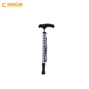 Bastón Plegable de Aluminio OEM de 5 Secciones con Mango de Madera y Punta de Goma, Capacidad de 250 lb - Bastón Ultraligero para Personas Mayores - Product Image 4