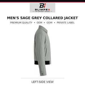 Veste Safari Homme Blimpex International de Haute Qualité, Col Rabattu, Fermeture Éclair Avant, Broderie Floquée, Imperméable, Style Vintage - Product Image 4