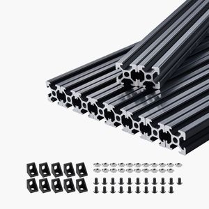 10 Pezzi Profilo in Alluminio Estruso T5 ad Alta Resistenza 2020, 1000mm (39,4 pollici), Standard Europeo, Binario Lineare Anodizzato di Alta Qualità - Product Image 1