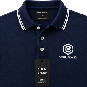 Camisa Azul Marino para Hombre, Tejido de Sarga, Impresión Digital Frontal, Servicio OEM Personalizado, Manga Corta, Cuello Clásico, Secado Rápido, Uniforme - Product Image 5