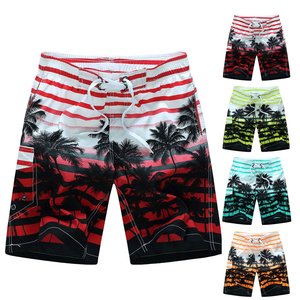 Shorts de bain décontractés pour hommes, séchage rapide, respirants, avec cordon de serrage, en toile, pour la plage et le surf, taille élastique - Product Image 4