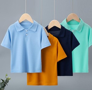 Camiseta Polo Informal para Niños, de Manga Corta, de Algodón, Uniforme Escolar para Niños y Niñas, Venta al por Mayor con Logotipo Personalizado, Marca Tejida - Product Image 6