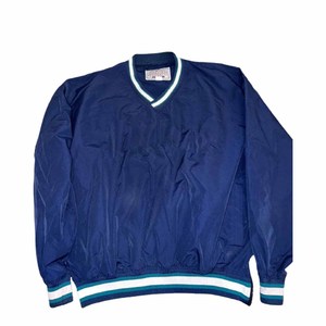 Chaqueta Varsity Roja, Azul y Blanca para Hombre, Estilo Preppy, Bloques de Color, Cuello en V, Diseño con Parches, Corte Regular, Ropa de Otoño - Product Image 3