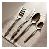 Ensemble de couverts modernes en acier inoxydable 304, durables et de qualité supérieure, cuillère, fourchette, couteau pour la maison, la cuisine et les fêtes