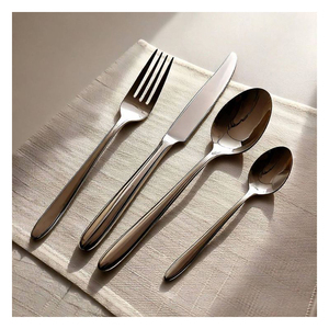 Modern Designer Stainless Steel Cutlery <b>Set</b> Premium Dining Spoon Fork Knife Flatware <b>Set</b> <b>for</b> Home Kitchen - Product Image 4