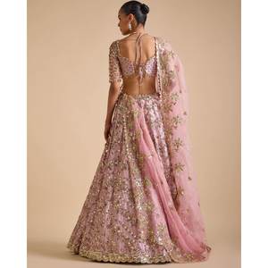 Designer 2XL Party Wear Lehenga Choli with <b>Beautiful</b> Multi-Thread Work - Product Image 1