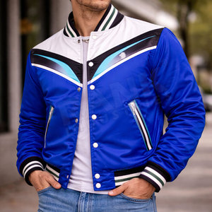 Chaqueta de Invierno Elegante con Acabado Suave, Chaqueta Varsity de Satén, Ligera, Cómoda y con Estilo - Product Image 4