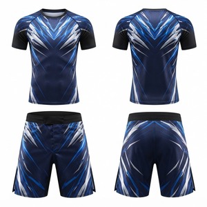 เสื้อรัดกล้ามเนื้อ MMA น้ำหนักเบาสำหรับฝึกซ้อมและกางเกงขาสั้นสำหรับการต่อสู้ในศิลปะการต่อสู้และการแข่งขัน - Product Image 5
