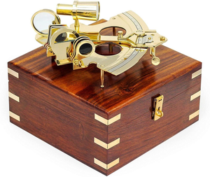 Customizable Eco-Friendly Vintage Storage Box Golden Stainless Steel Pointer Rectangle Wooden Dial for Jewelry Classic Box - Product Image 5