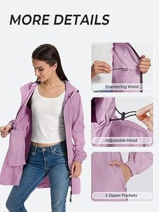 ผู้ผลิตเสื้อแจ็คเก็ตกันลมแบบ OEM สีสันตัดกัน เสื้อแจ็คเก็ตกันลมสำหรับผู้หญิง น้ำหนักเบา สำหรับเล่นกีฬา กันน้ำ มีฮู้ด - Product Image 6