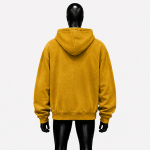 Sudadera con capucha dorada con cremallera, estilo gótico oversize con gráfico de cruz y letras AB, streetwear unisex, moda casual, varios estilos. - Product Image 2