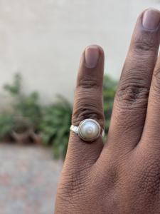 Anillo de Plata de Ley 925 con Perla Natural, Diseño Clásico Vintage, Hecho a Mano, Precio Económico, Venta al Por Mayor de Fábrica - Product Image 4