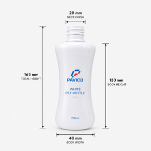 Botella de PET blanca de 200 ml con forma de cintura para gel de ducha, con bomba dosificadora para champú y acondicionador, fábrica en Vietnam. - Product Image 6