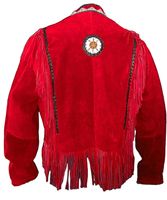 Vestes en cuir suédé bleu pour hommes, nouveau design, style western, avec franges perlées, manteau de cowboy, style ranch, vintage, frontier, rodeo, prix bas