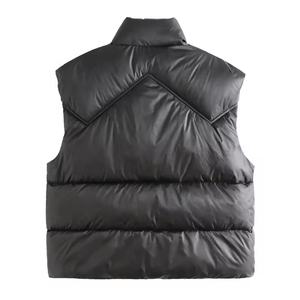 Chaleco Acolchado Impermeable y Cortavientos con Estampado Floral, Chaleco de Invierno sin Mangas, Ropa de Calle de Moda, Talla Grande, Reversible y Transpirable - Product Image 2