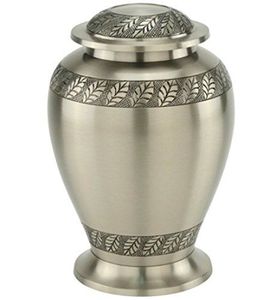 Urne funéraire en céramique noire avec motif blé doré, pot commémoratif rond fait main pour exposition artistique de condoléances - Product Image 4