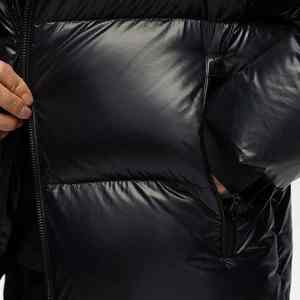 New Custom Breathable <b>Top</b> Quality Black Colour Quilted Puffer Plasticise Waterproof Unisex Goose Down Jacket - Product Image 5