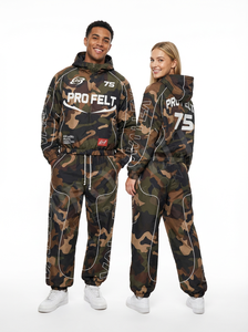 Customized Sublimation <b>Camo</b> Printed Tracksuit Stylish Zip-Up Hooded <b>Jacket</b> and Joggers Set Sportswear Streetwear Nylon Tracksuit - Product Image 2