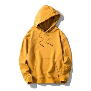 <b>Men</b> Winter Warm Hoodies 100 Cotton Plain Solid Color Melange <b>Grey</b> Pullover <b>Sweatshirt</b> Blank Kangaroo Pocket - Product Image 5