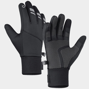 Custom Logo Jogging <b>Gloves</b> | Integrated Reflective Safety Strips | Factory Direct Supply - Product Image 1