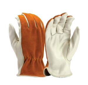Guantes de Seguridad Tripolímer HOLY SIGNS INTERNATIONAL, Blancos con Naranja en la Palma, Texturizados, Antideslizantes, Resistentes a la Abrasión, Puño Recto - Product Image 1