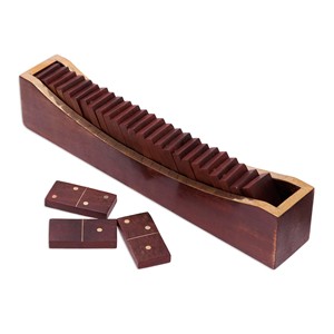 Handcrafted Mango <b>Wood</b> <b>Chess</b> <b>Set</b> with Brass Pieces - Wholesale from India - Product Image 3
