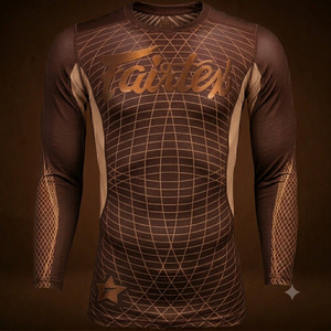 High Performance Long Sleeve <b>Compression</b> <b>Shirt</b> Rash Guard for Martial Arts Training Fitness and Daily Workouts - Product Image 4