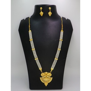 Joyería Antigua India chapada en oro de moda latón puro indio nupcial boda desgaste joyería conjunto de collar de alta calidad - Product Image 6