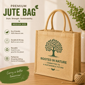 Custom Printed Plain Natural Jute <b>Long</b> Tote <b>Bag</b> Eco Friendly Reusable Shopping Grocery Carry <b>Bag</b> Promotional Gift Wholesale - Product Image 1