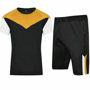 Ensemble décontracté deux pièces pour homme : T-shirt à manches courtes et short, respirant, écologique, 100 % coton, idéal pour l'été et le sport - Product Image 1