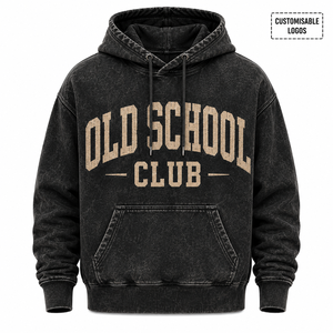 Sudaderas con Capucha para Hombre, Personalizadas, 2026, Calidad Premium, Efecto Desgastado por el Sol, 100% Algodón, Felpa, Lavado Ácido, Estilo Waffle, Térmicas - Product Image 1