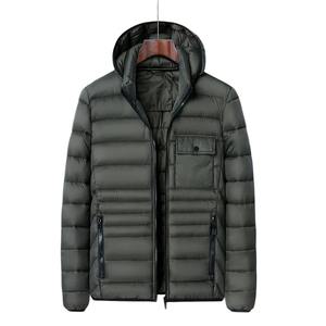 Blouson Bomber Homme Décontracté Sportif Enduit Hiver Col Rabattu Épais Fermeture Éclair Fournisseur Tendance Poche Avant Écologique - Product Image 1