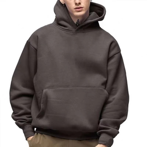 Sudadera con Capucha Personalizada para Hombre, 100% Algodón Tejido, Gruesa, Estilo Oversize, para Correr, con Hombros Caídos y Bordado 3D - Product Image 1