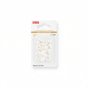 Mezza perla Ilan da 12 mm in materiale ABS per decorazioni di abbigliamento - Product Image 1