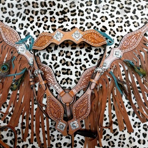 Barril de caballo de carreras de cuero de vaca, cabezal de placa con flores, conjunto de herramientas de mano, juego de exportación indios al mejor precio - Product Image 4