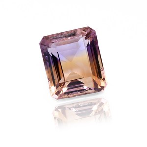Ametrine AAA+ 14,20x16,30 mm, octogonale facettée, ametrine naturelle rare bicolore, pierre semi-précieuse, taille Ascher, pour bijoux - Product Image 3