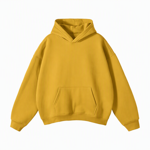 เสื้อฮู้ดดี้โอเวอร์ไซส์ผ้าฝ้ายหนานุ่ม 100% สำหรับผู้ชาย พร้อมลายปัก สวมหัว สตรีทแวร์ พิมพ์ลายได้ตามสั่ง - Product Image 5