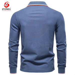 Chemise à manches longues en tricot pour homme, coupe classique, respirante, écologique, décontractée, à col, pour le bureau et les affaires - Product Image 2