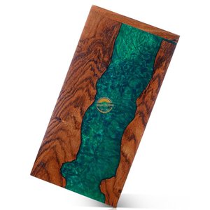 Handcrafted Ocean Wave Resin & Natural Wood Cremation Urn Blue Epoxy Ashes <b>Box</b> Artistic Funeral Memorial <b>Keepsake</b> by AYAANS - Product Image 6