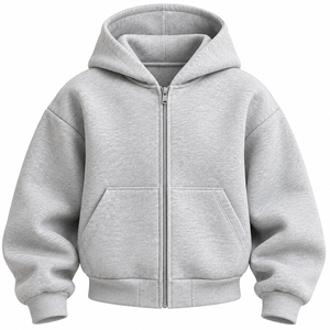 Ensemble survêtement unisexe en molleton épais 500 GSM avec sweat à capuche zippé et pantalon de survêtement, idéal pour l'hiver, personnalisable avec logo brodé ou impression numérique - Product Image 3