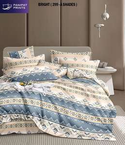 Juego de Sábanas de Microfibra de 400 Hilos con Rayas Estampadas, Tamaño King, Duraderas y de Alta Calidad, para Hotel, Incluye Sábana Plana, Sábana Ajustable y Fundas de Almohada - Product Image 2