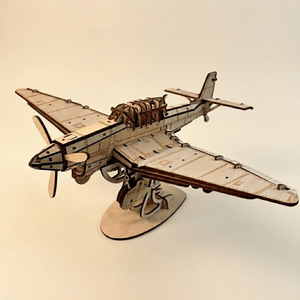 Kit de puzzle d'avion Junkers Ju 87 Stuka en bois à faire soi-même |   Modèle de bombardier de la Seconde Guerre mondiale en contreplaqué découpé au laser avec précision de 3 mm pour les loisirs créatifs - Product Image 2