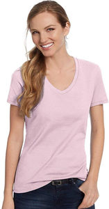 Camisetas Ecológicas de Manga Corta con Cuello en V para Mujer, de Poliéster/Algodón, Sólidas, Casuales, Transpirables, de Secado Rápido, Colección de Verano Premium - Product Image 4