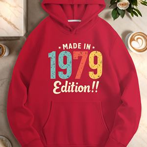 Sudaderas con capucha de punto estampadas informales para mujer, edición limitada, vintage de 1979 - Product Image 2