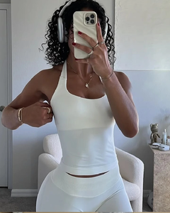 Pantalon de yoga élégant à taille haute et jambes larges pour femmes, pantalon de survêtement décontracté - Product Image 5