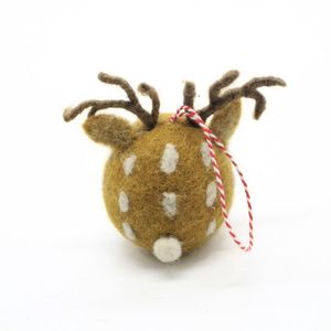 Adorno Navideño de Reno Hecho a Mano en Fieltro, Decoración Interior con Forma de Animal, Material de Algodón, Regalo para Niños - Product Image 5