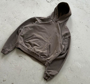 Custom 100% Cotton Fleece <b>Vintage</b> Drop Shoulder Oversize Pullover Hoodie Acid Wash Design Long Length Men's Hoodies <b>Sweatshirts</b> - Product Image 1