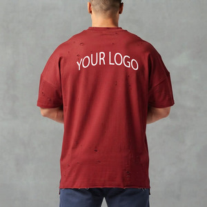 เสื้อยืดโอเวอร์ไซส์ผ้าคอตตอนหนา 285 กรัม ทรงไหล่ตก สไตล์วินเทจ พิมพ์ลายโลโก้ได้ตามต้องการ ลุคทำสีซีดแบบวินเทจ - Product Image 4