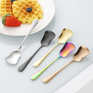 Juego de Mini Cucharas de Postre de Acero Inoxidable, Color Dorado y Negro, para Café, Té, Helado, Cucharas para Mezclar, Colección de Vajilla Premium - Product Image 3