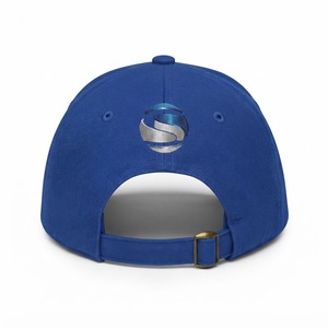Gorra Azul Personalizada 100% Poliéster Estilo Vintage con Logotipo Bordado en 3D, Gorra Deportiva Hip Hop con Bordado 3D - Product Image 3